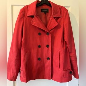 M Banana Republic denim/cotton double breasted fall jacket orange/pumpkin